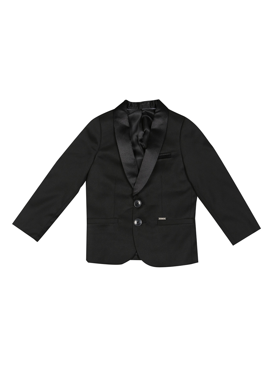 

Allen Solly Junior Boys Black Solid Regular-Fit Tuxedo Blazer