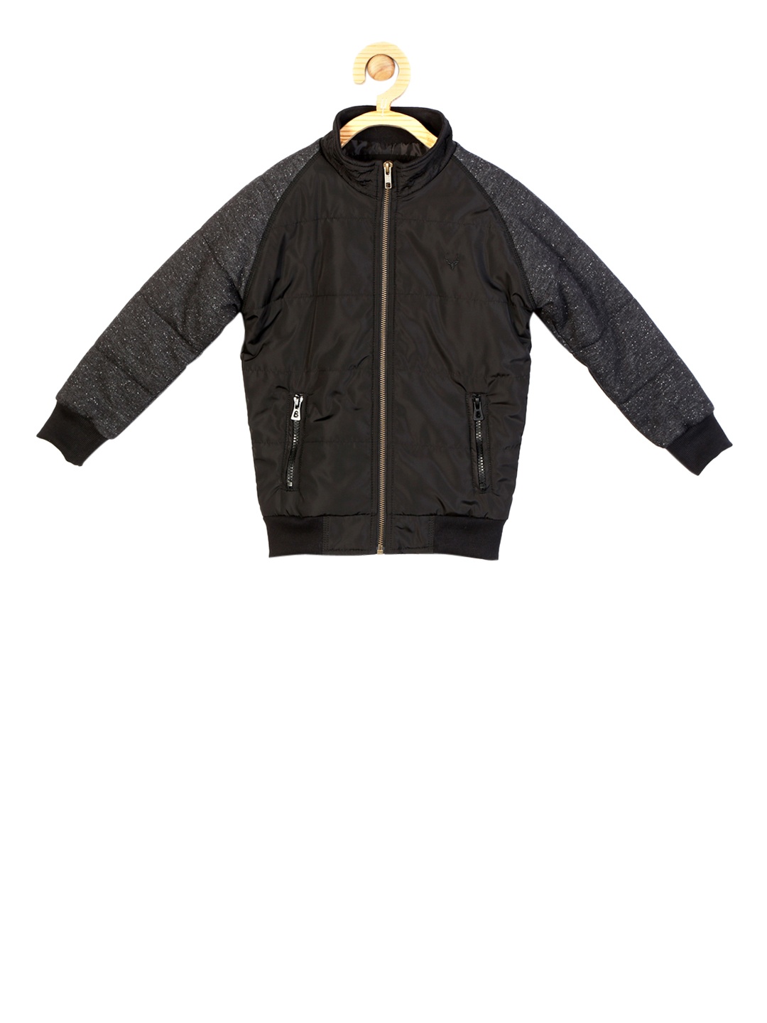 

Allen Solly Junior Boys Black Colourblocked Bomber