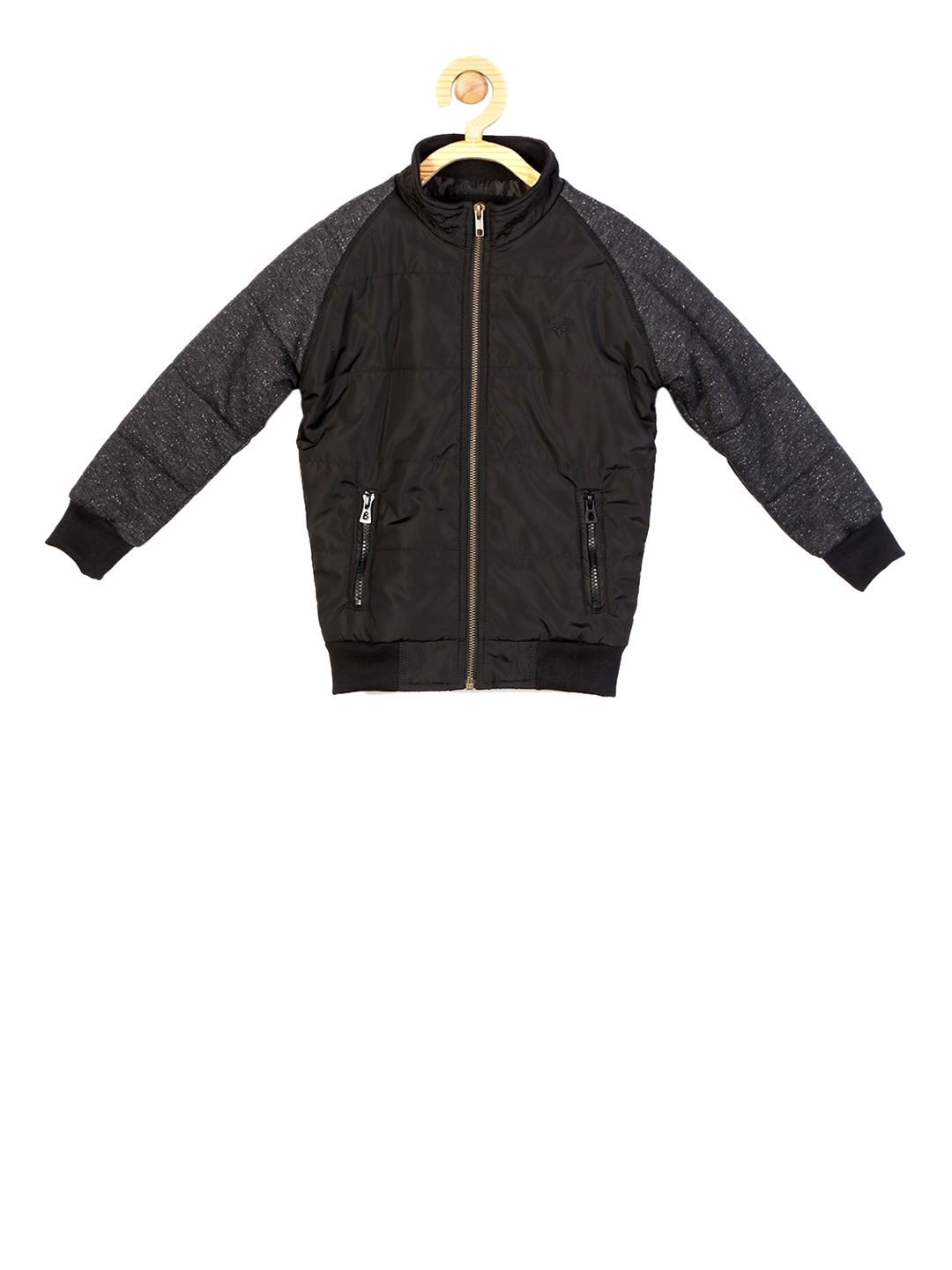 

Allen Solly Junior Boys Black Colourblocked Bomber