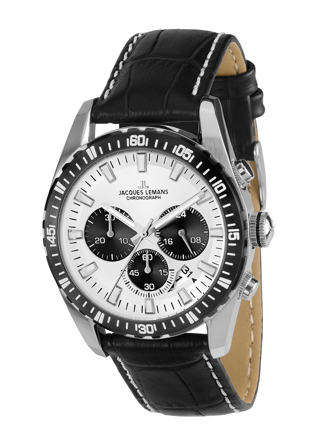 

Jacques Lemans Men White Analogue Watch 1-1801B