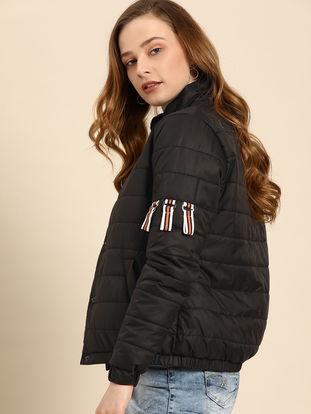 

DressBerry Women Black Solid Lightweight Padded Jacket