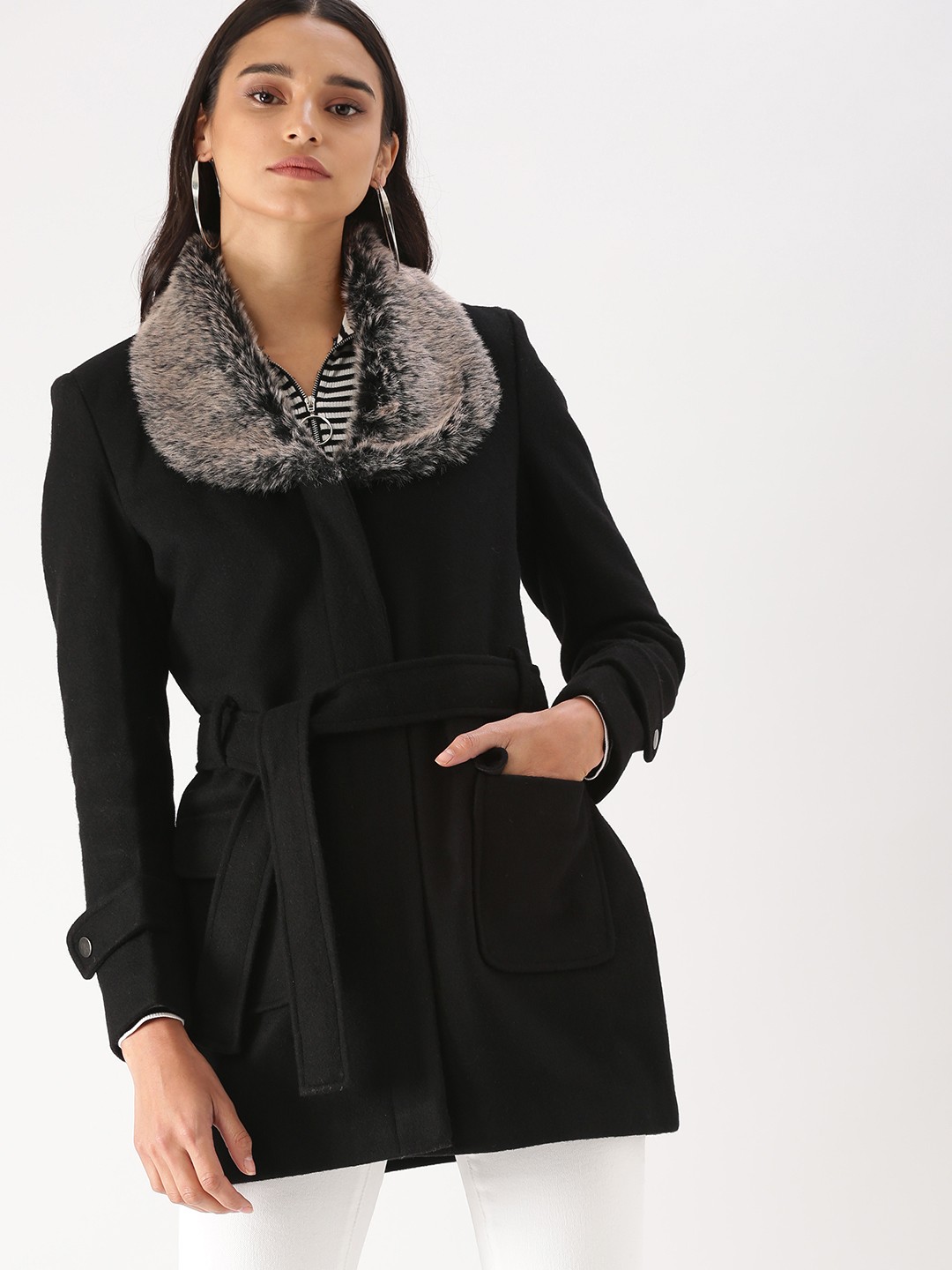 

DressBerry Black Trench Coat