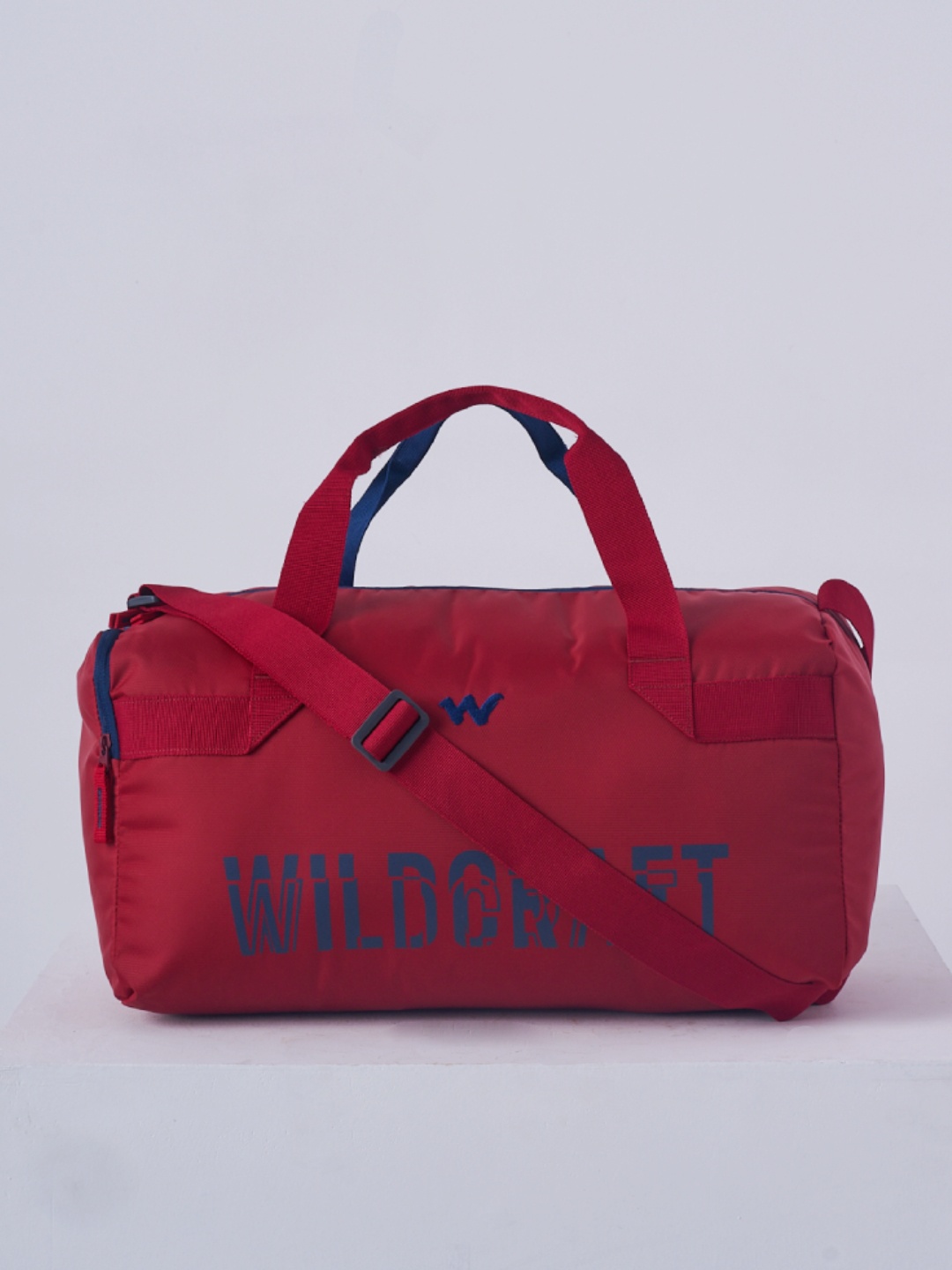 

Wildcraft Unisex Flip 1 Brand Logo Print Duffel Bag, Red
