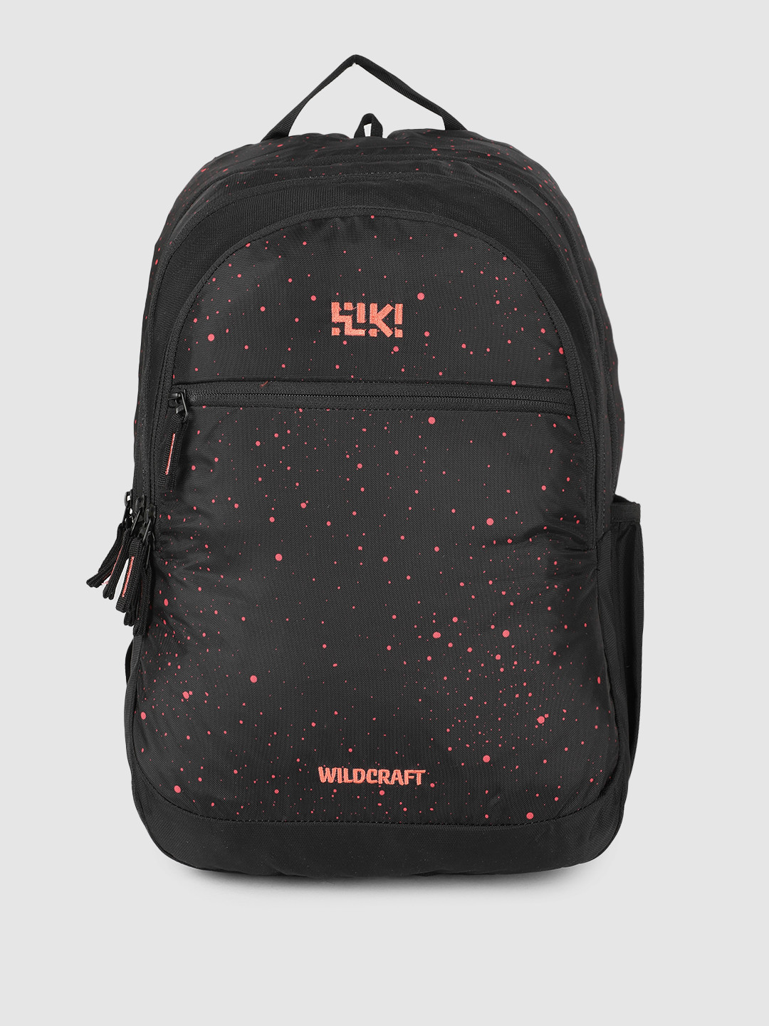 

Wildcraft Unisex Black Paint Speckled Backpack