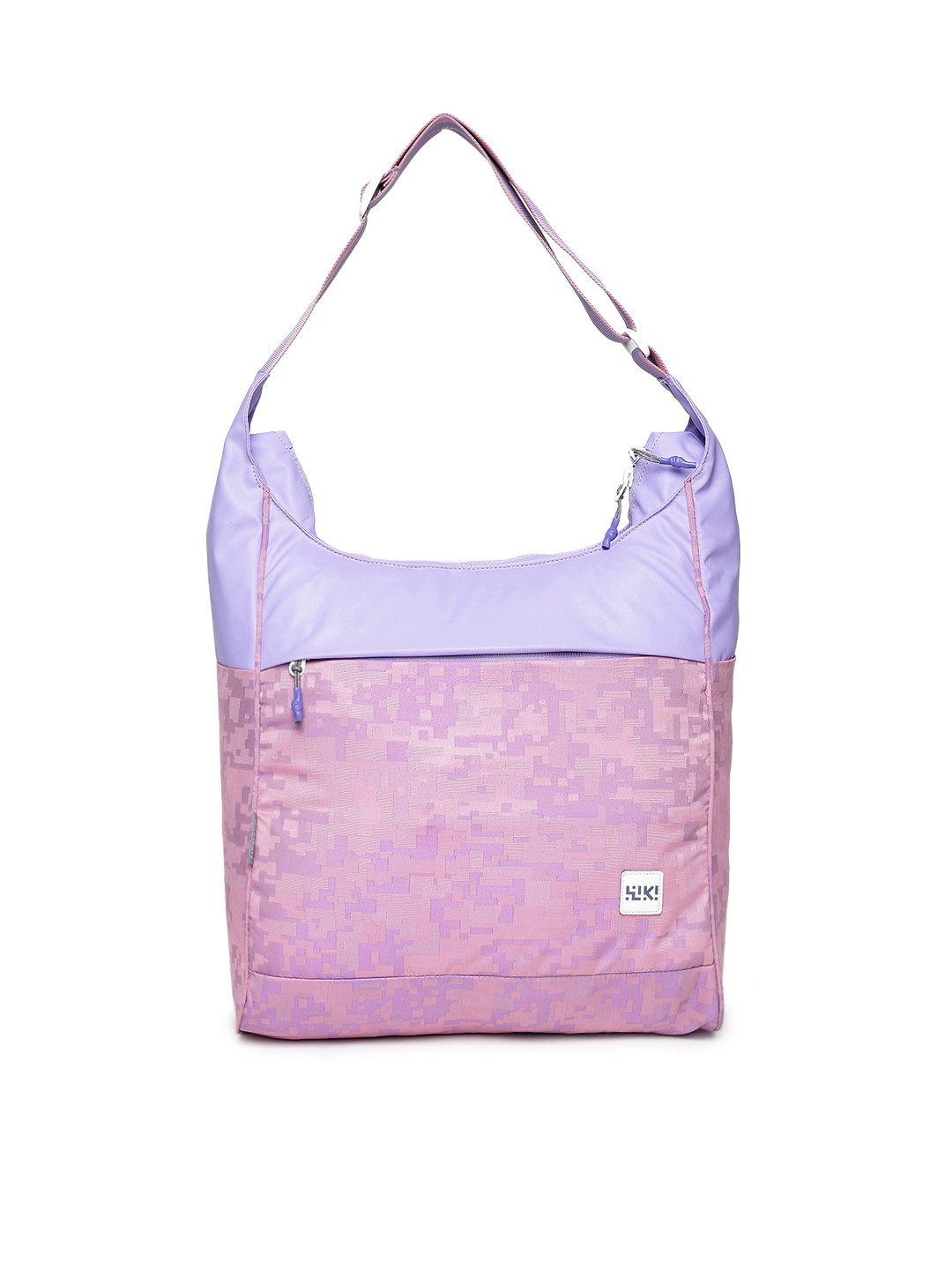 

Wildcraft Pink & Purple Colourblocked Hobo Bag