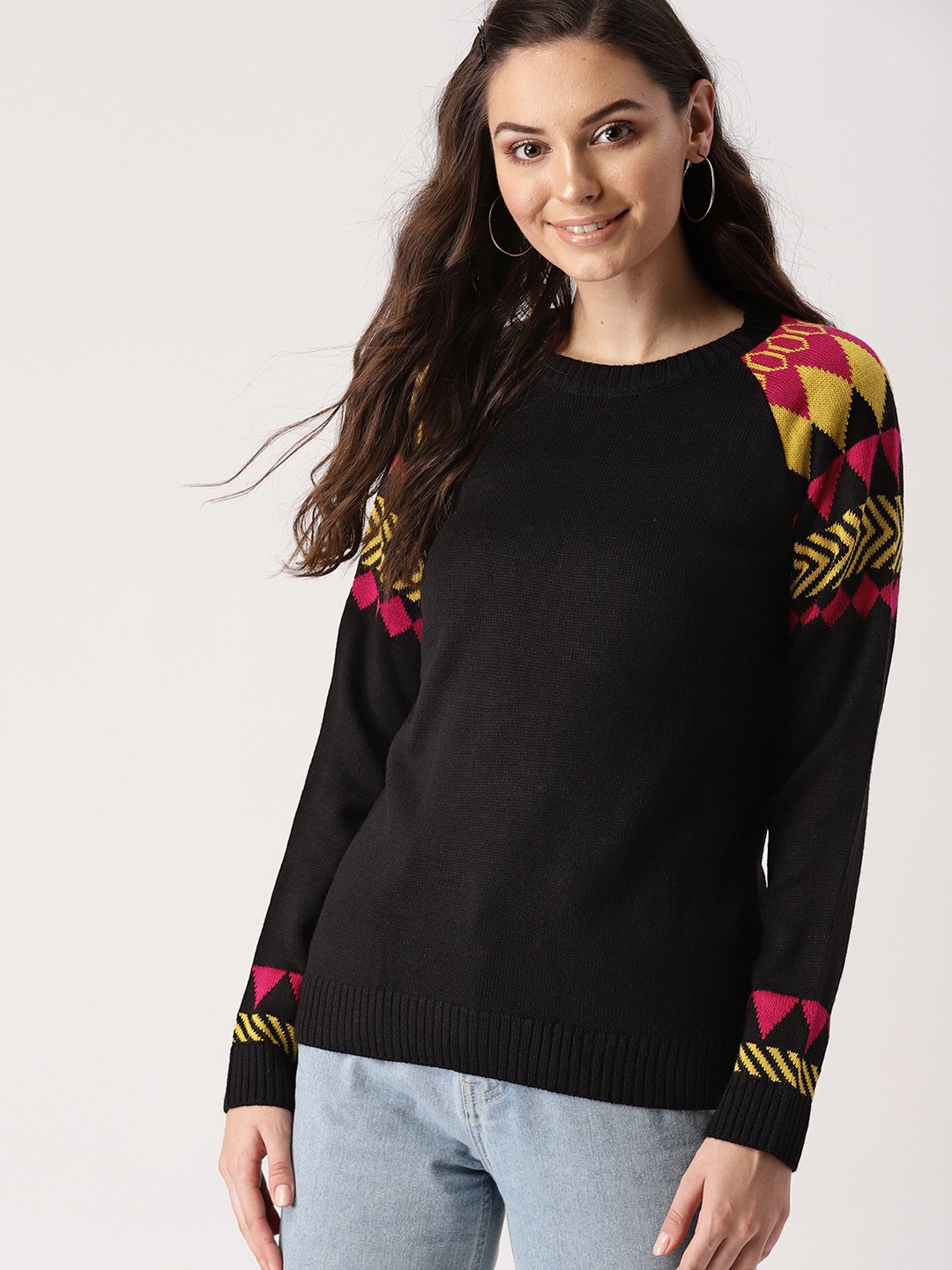 

DressBerry Women Black Solid Sweater