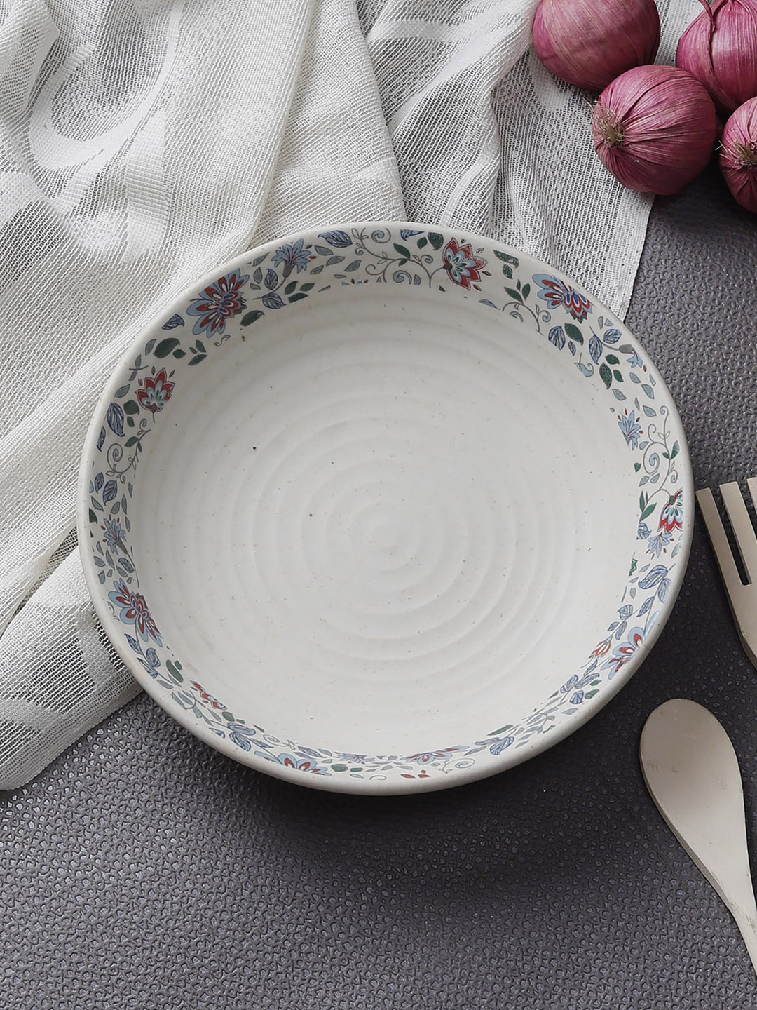 

MIAH Decor Cream-Coloured Printed Serving Bowl