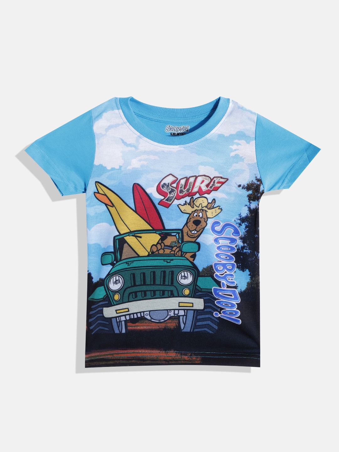 

Eteenz Boys Blue & Green Scooby-Doo Print T-shirt
