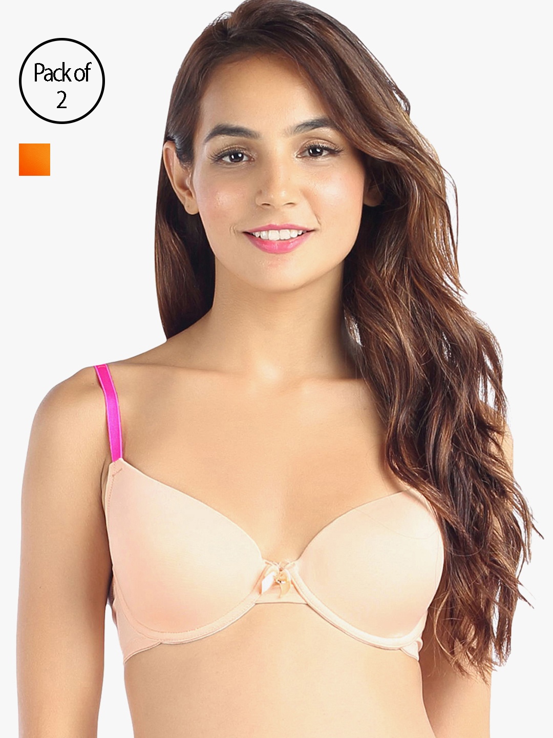 

Candyskin Women Pack of Two Bras, Orange