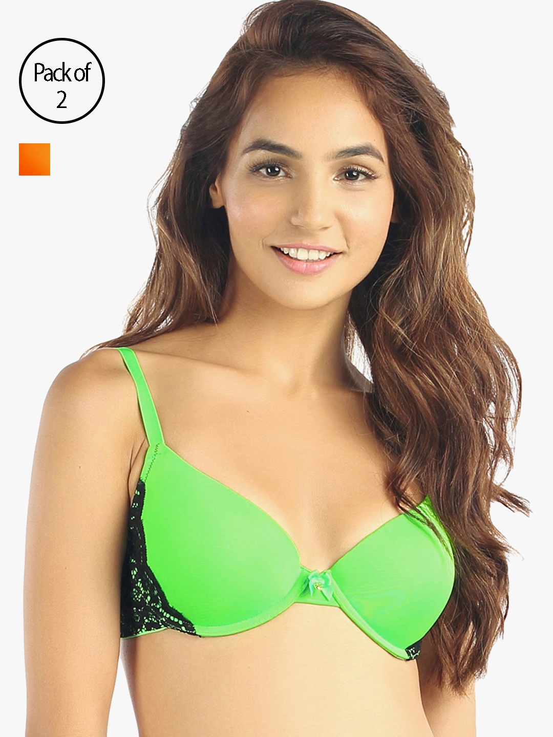 

Candyskin Women Pack of Two Bras, Green