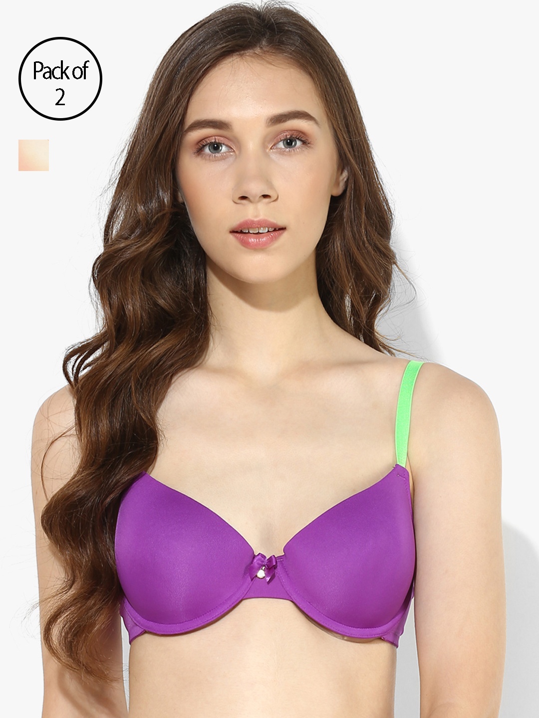 

Candyskin Women Pack of Two Bras 7176170-1-7179916-1, Purple