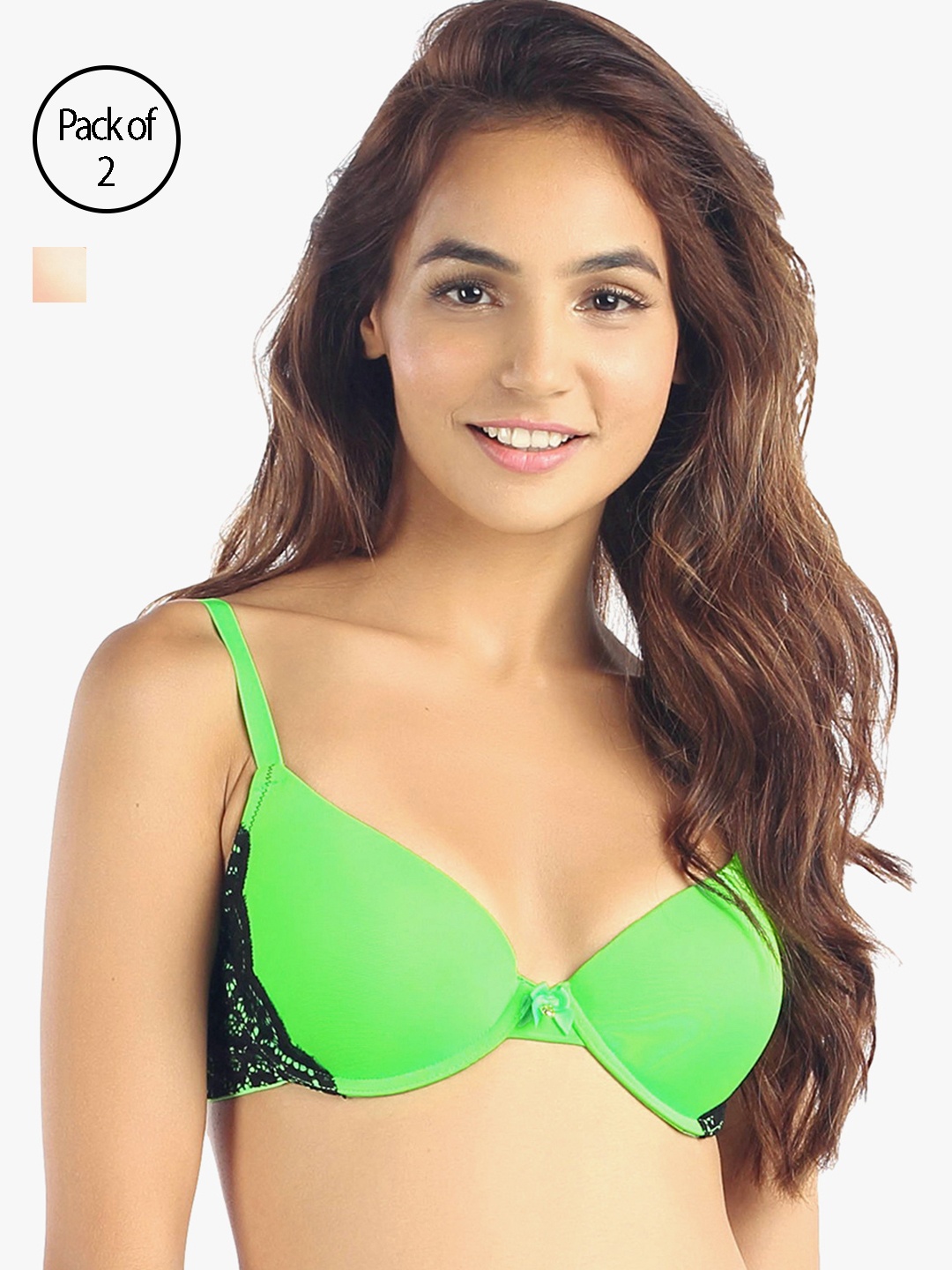 

Candyskin Women Pack of Two Bras 7176170-1-7179930-1, Green