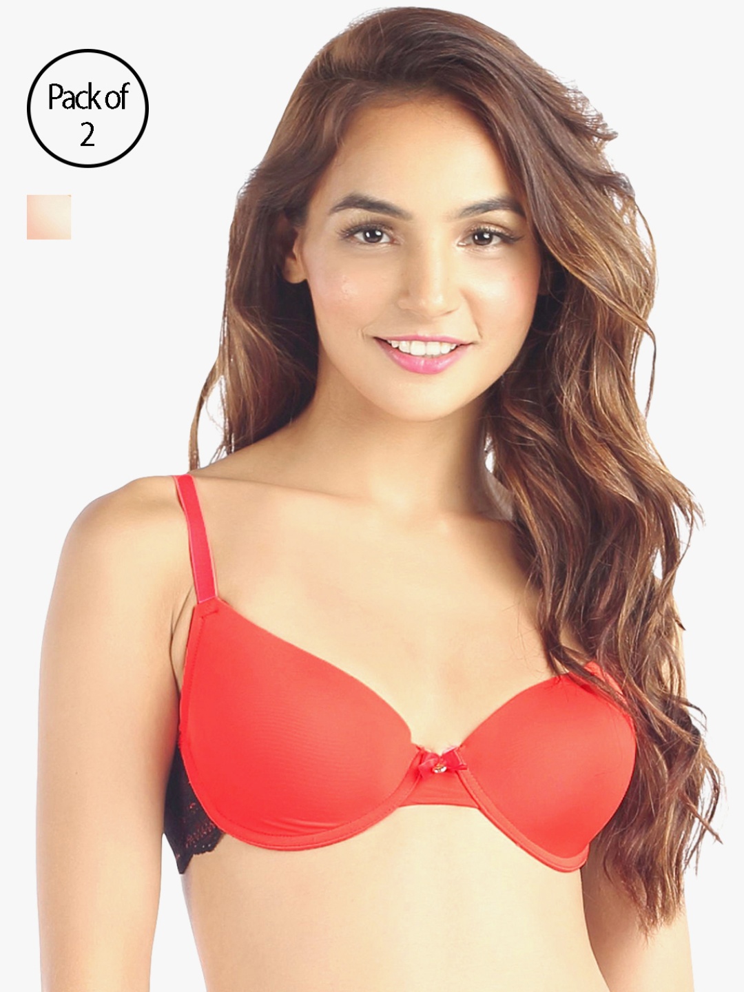 

Candyskin Women Pack of Two Bras 7179418-1-7177280-1, Red