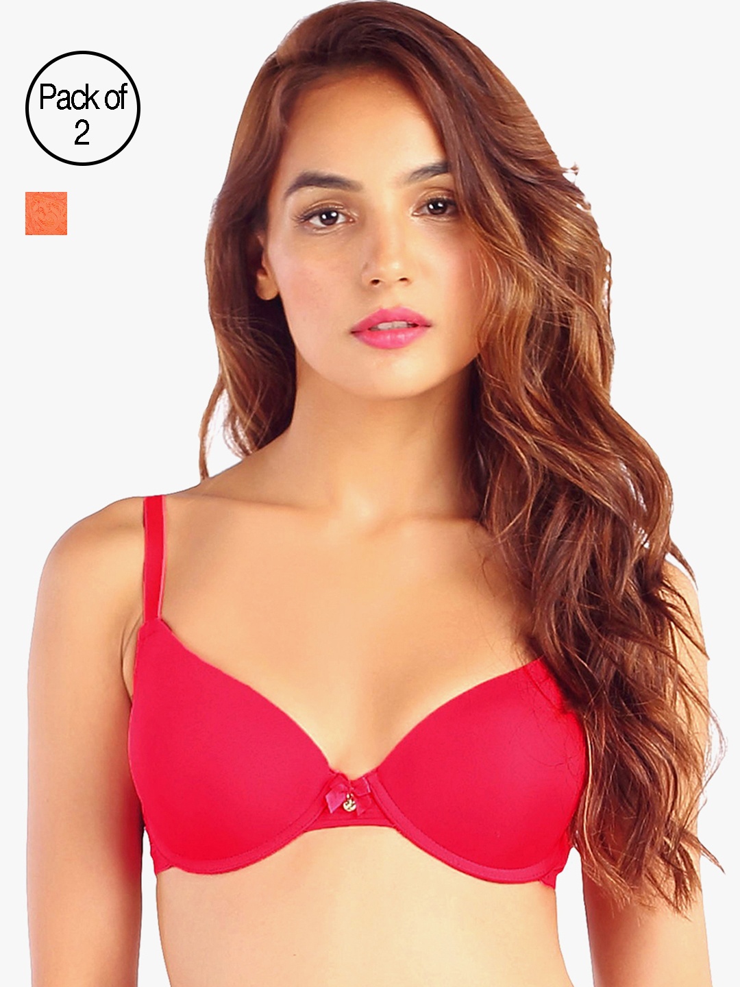 

Candyskin Women Pack of 2 Bras, Orange