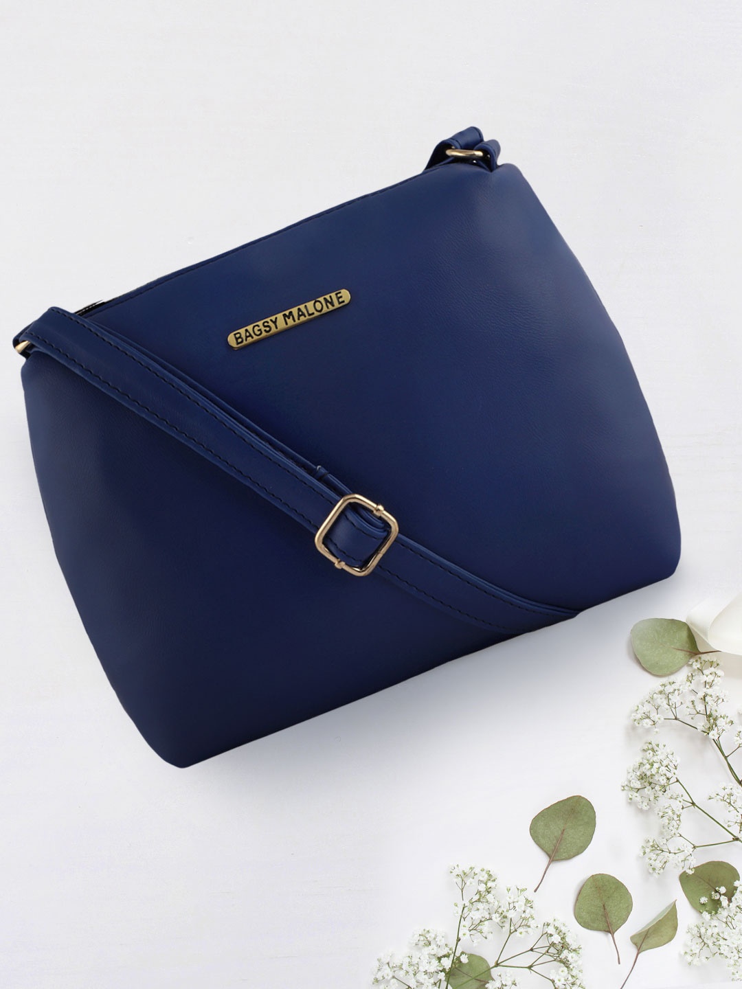 

Bagsy Malone Navy Blue Solid Sling Bag