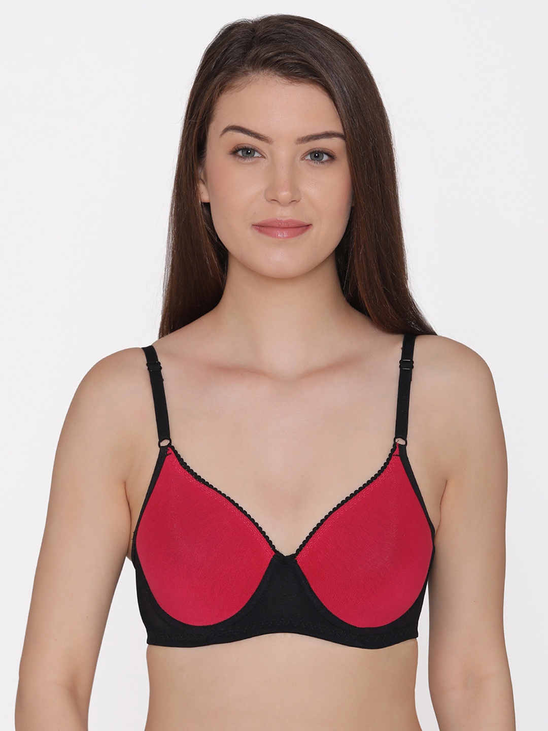 

Clovia Cotton Padded Underwired T-Shirt Bra, Red