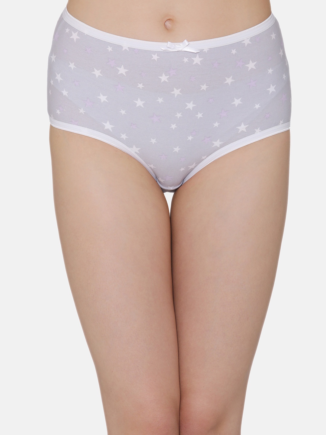 

Clovia Women Grey & White Printed Hipster Briefs PN3202P05XL