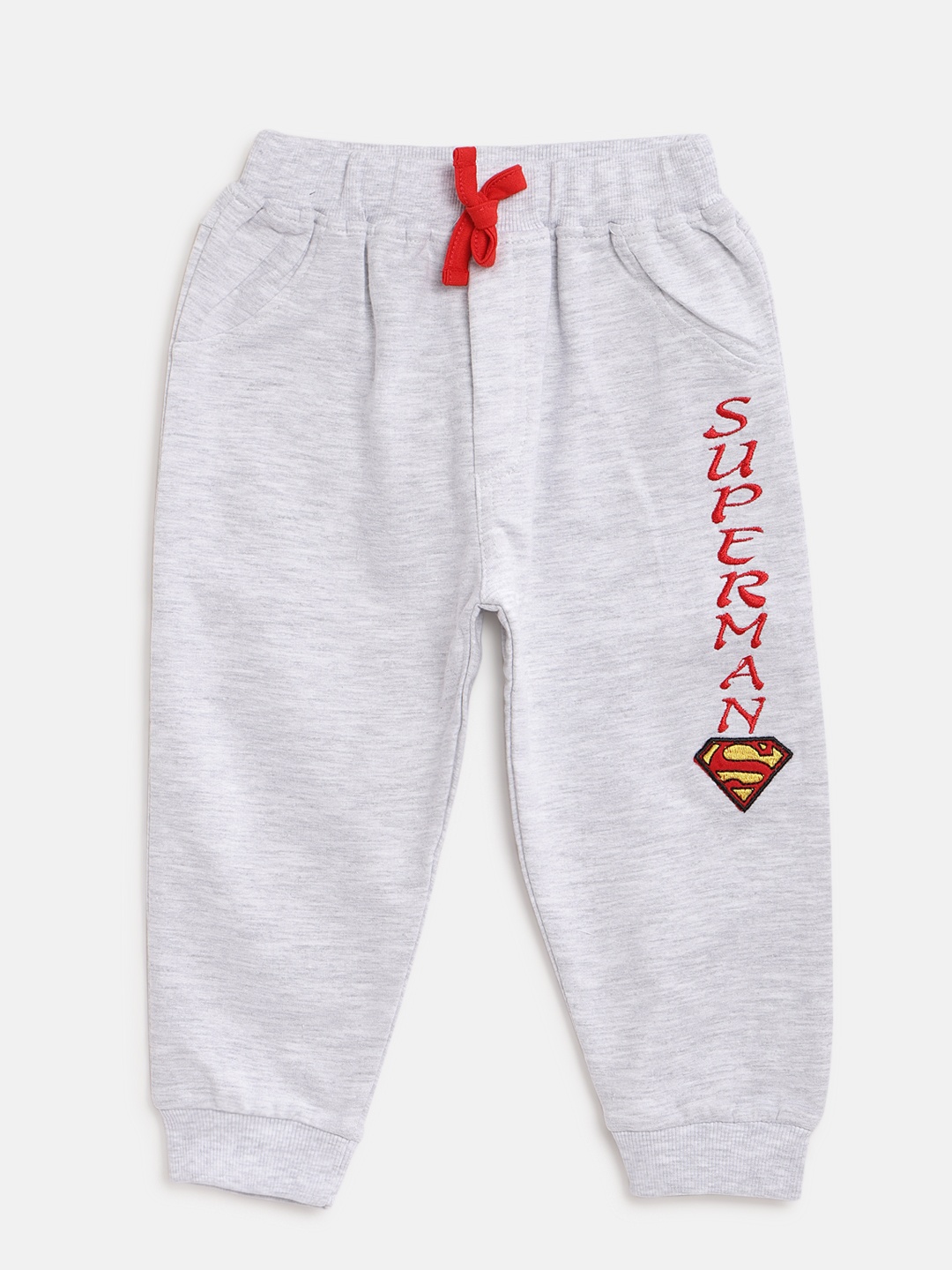 

Moms Love Boys Grey Melange Solid Lounge Joggers with Applique Detail MLS20708SMBLPT