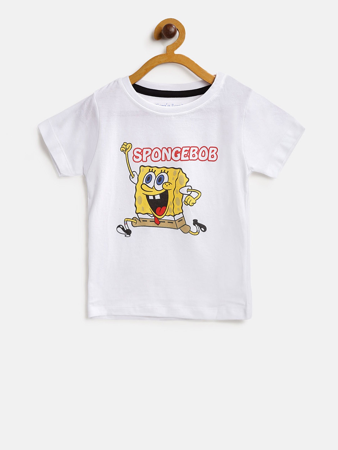 

Moms Love Boys White Printed Round Neck T-shirt