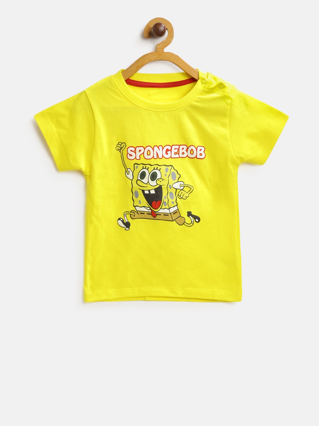 

Moms Love Boys Yellow Printed Round Neck T-shirt