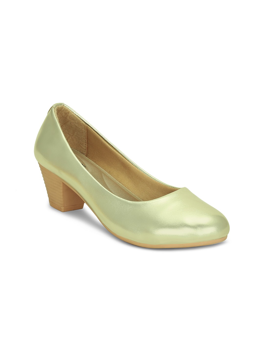

Get Glamr Women Gold-Toned Solid Pumps
