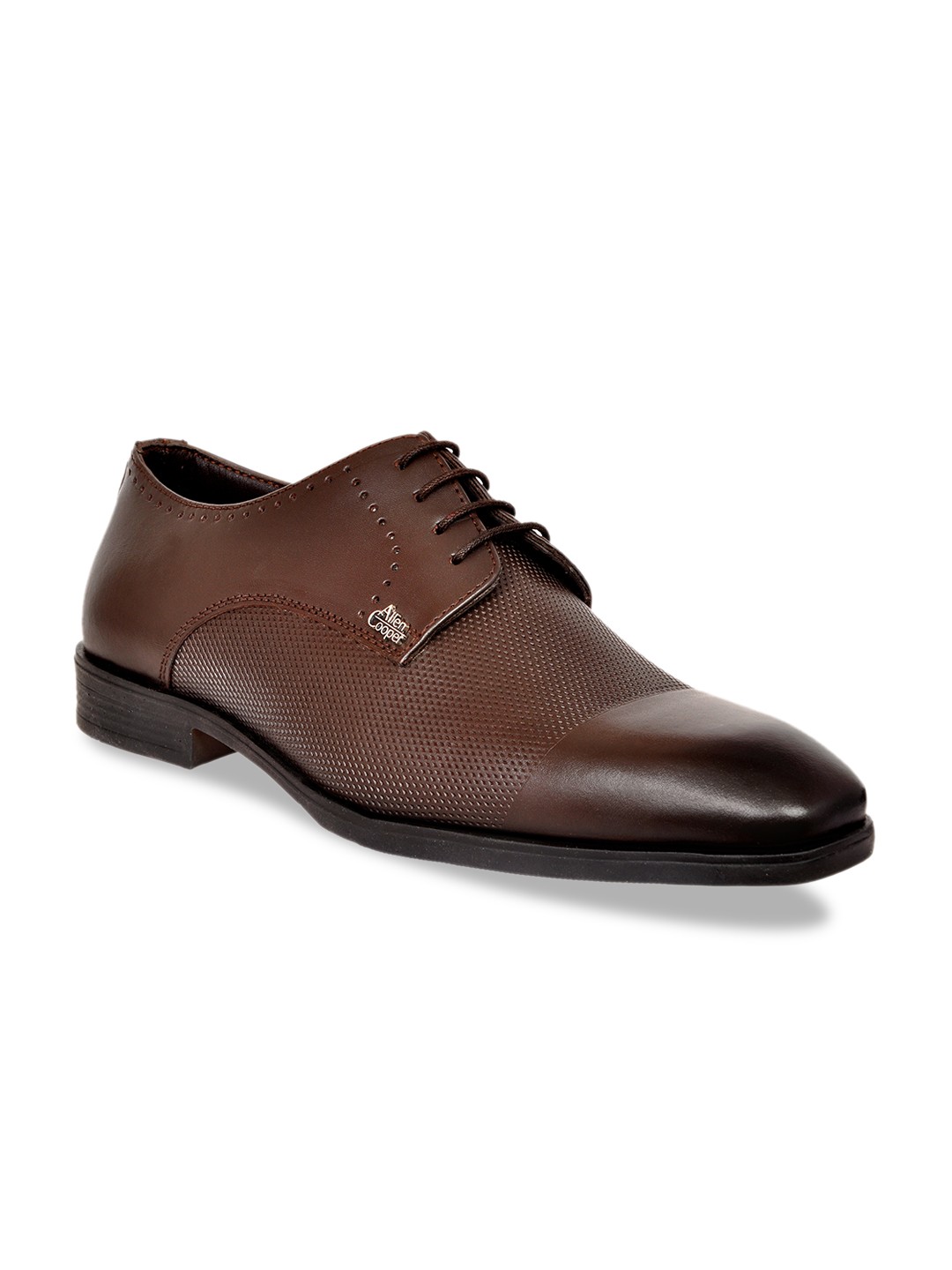 

Allen Cooper Men Brown Leather Formal Derbys