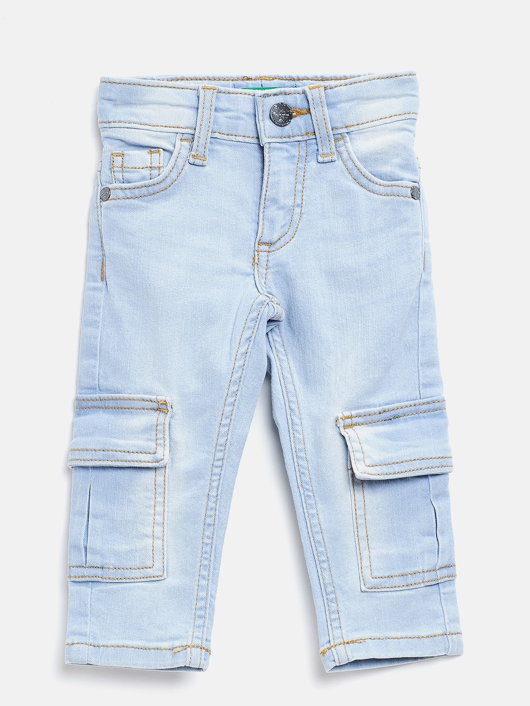 

United Colors of Benetton Boys Blue Slim Fit Mid-Rise Clean Look Stretchable Jeans