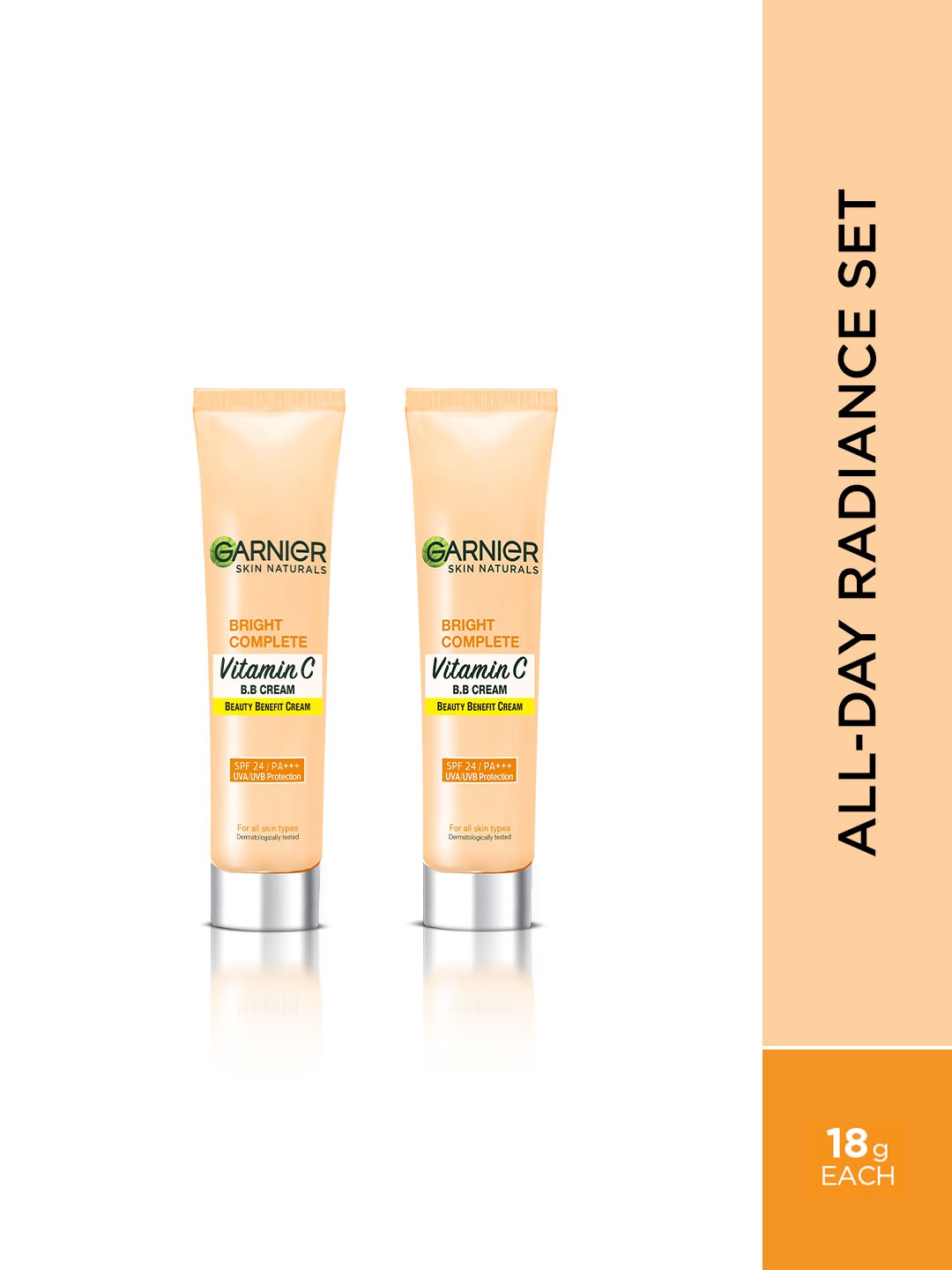 

Garnier Set of 2 Miracle Skin Perfector BB Creams - 18g Each, Beige