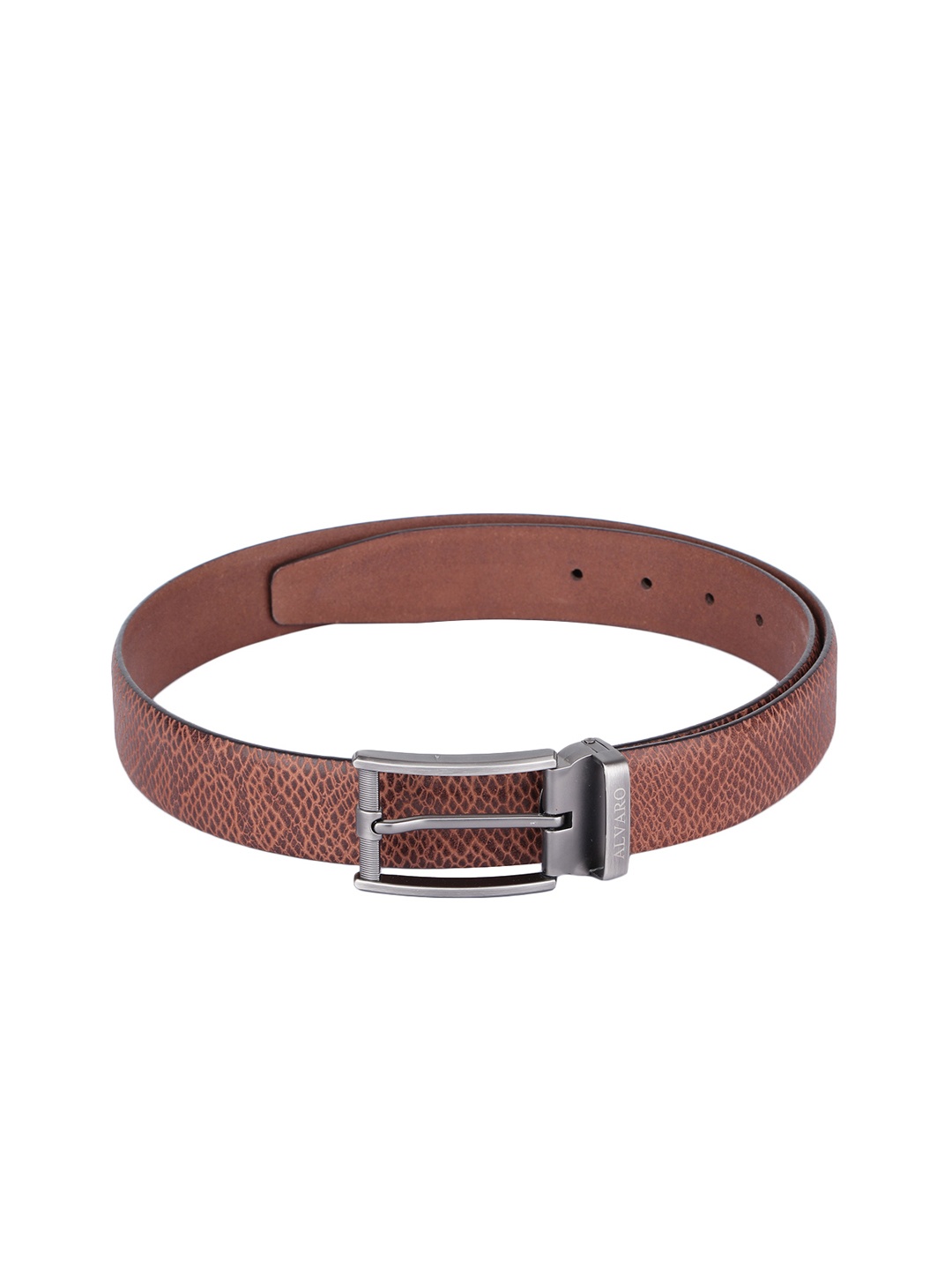 

Alvaro Castagnino Men Brown Textured Leather Belt