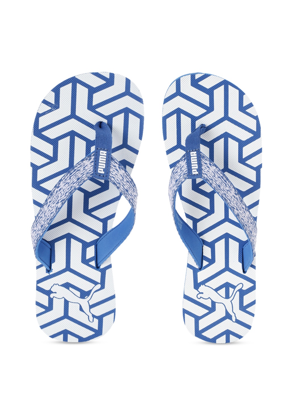 

Puma Unisex Blue & Off-White Printed Thong Flip-Flops