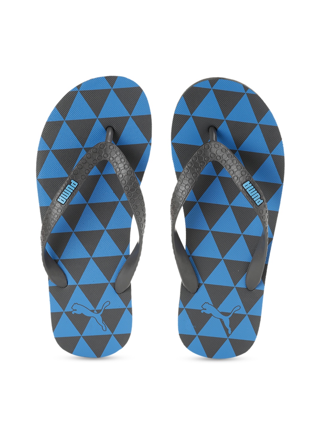 

Puma Unisex Grey & Blue Printed Thong Flip-Flops