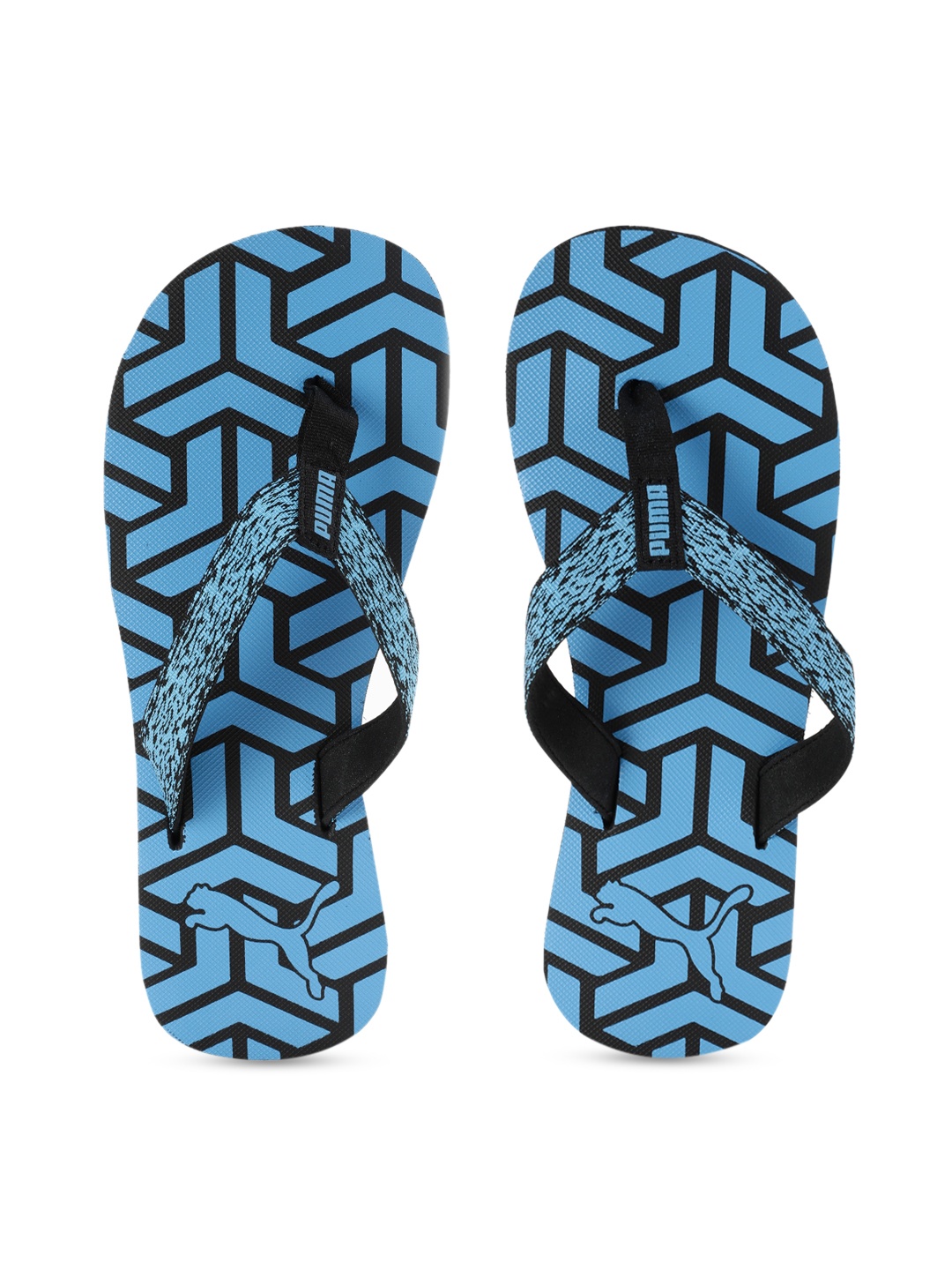 

Puma Unisex Blue & Black Printed Thong Flip-Flops
