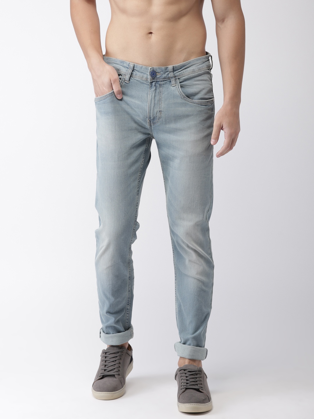 

Flying Machine Men Blue Skinny Fit Mid-Rise Clean Look Stretchable Jeans
