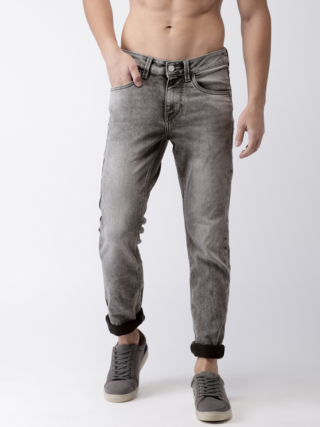 

Flying Machine Men Grey Jackson Skinny Fit Mid-Rise Clean Look Stretchable Jeans
