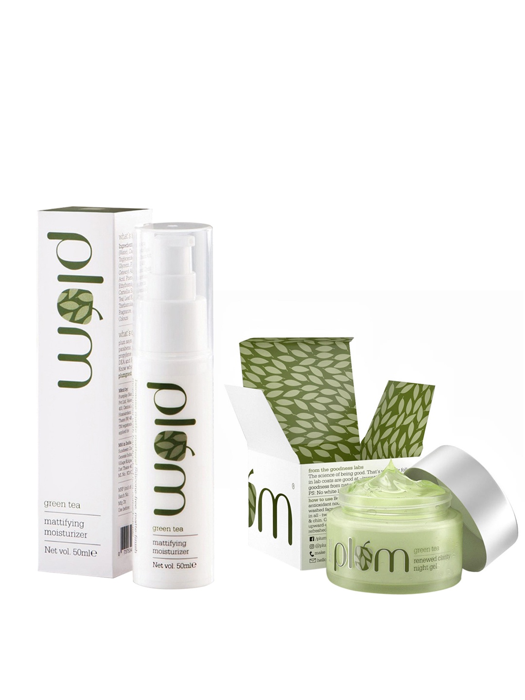 

Plum Set of 2 Night Gel & Moisturiser, Green