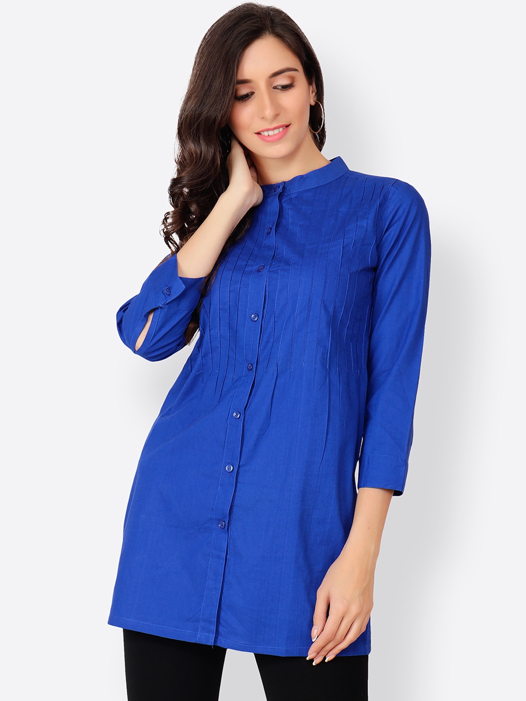 

Cation Blue Solid Tunic