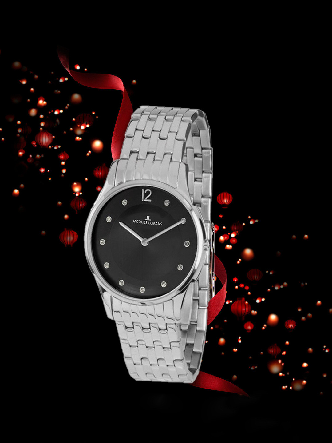 

Jacques Lemans Women Black Analogue Watch 1-1853A