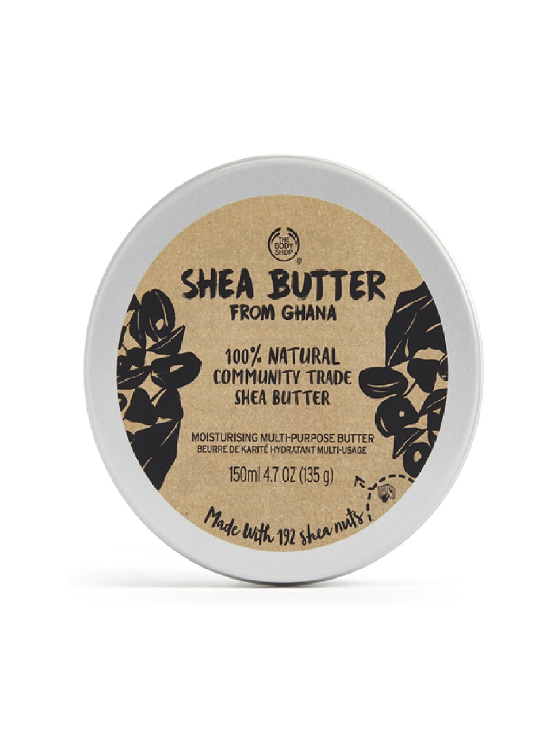

THE BODY SHOP Unisex 100% Natural Sustainable Shea Butter 150 ml, Brown