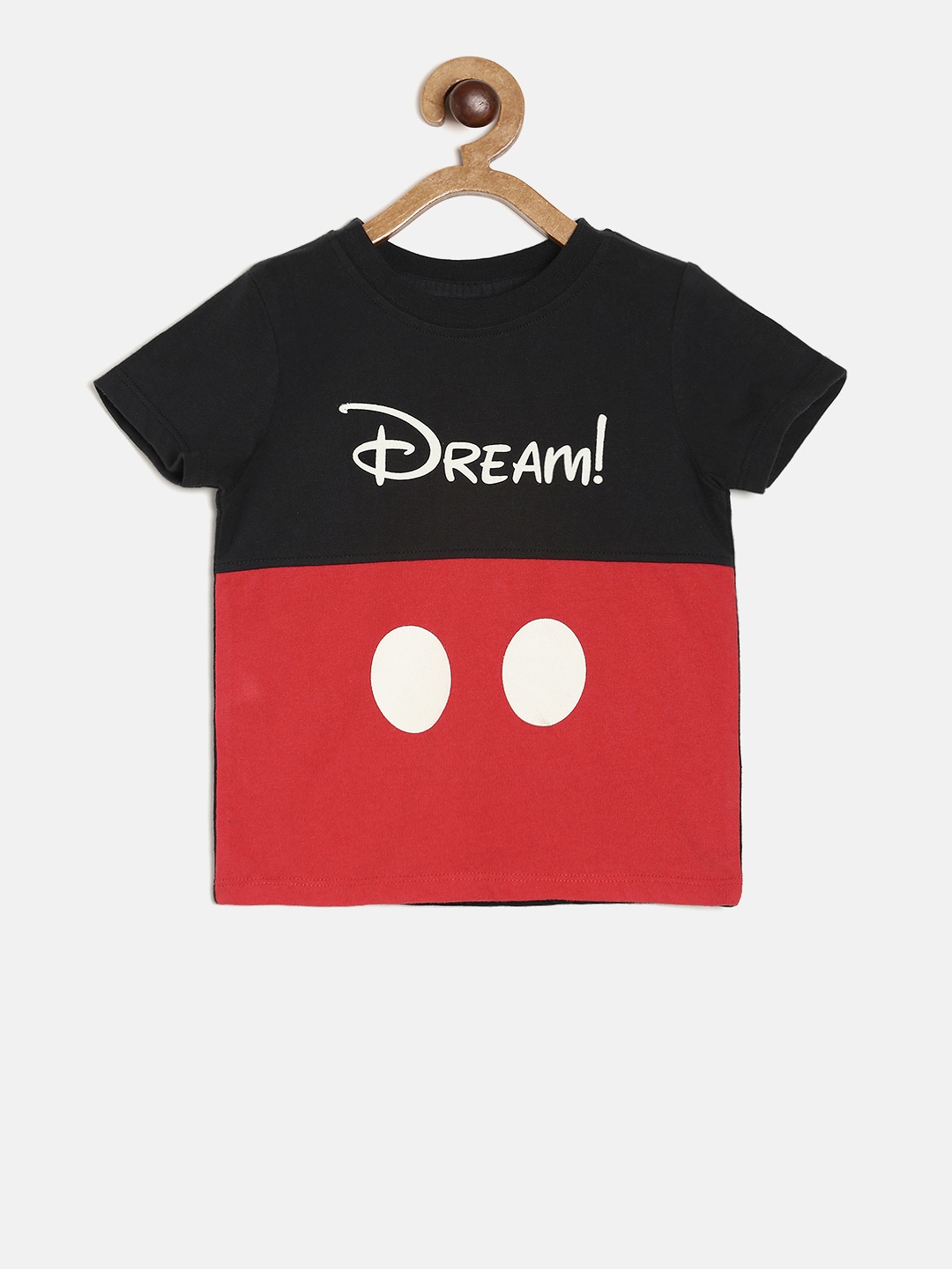 

MINI KLUB Unisex Red Disney Printed Pure Cotton Top
