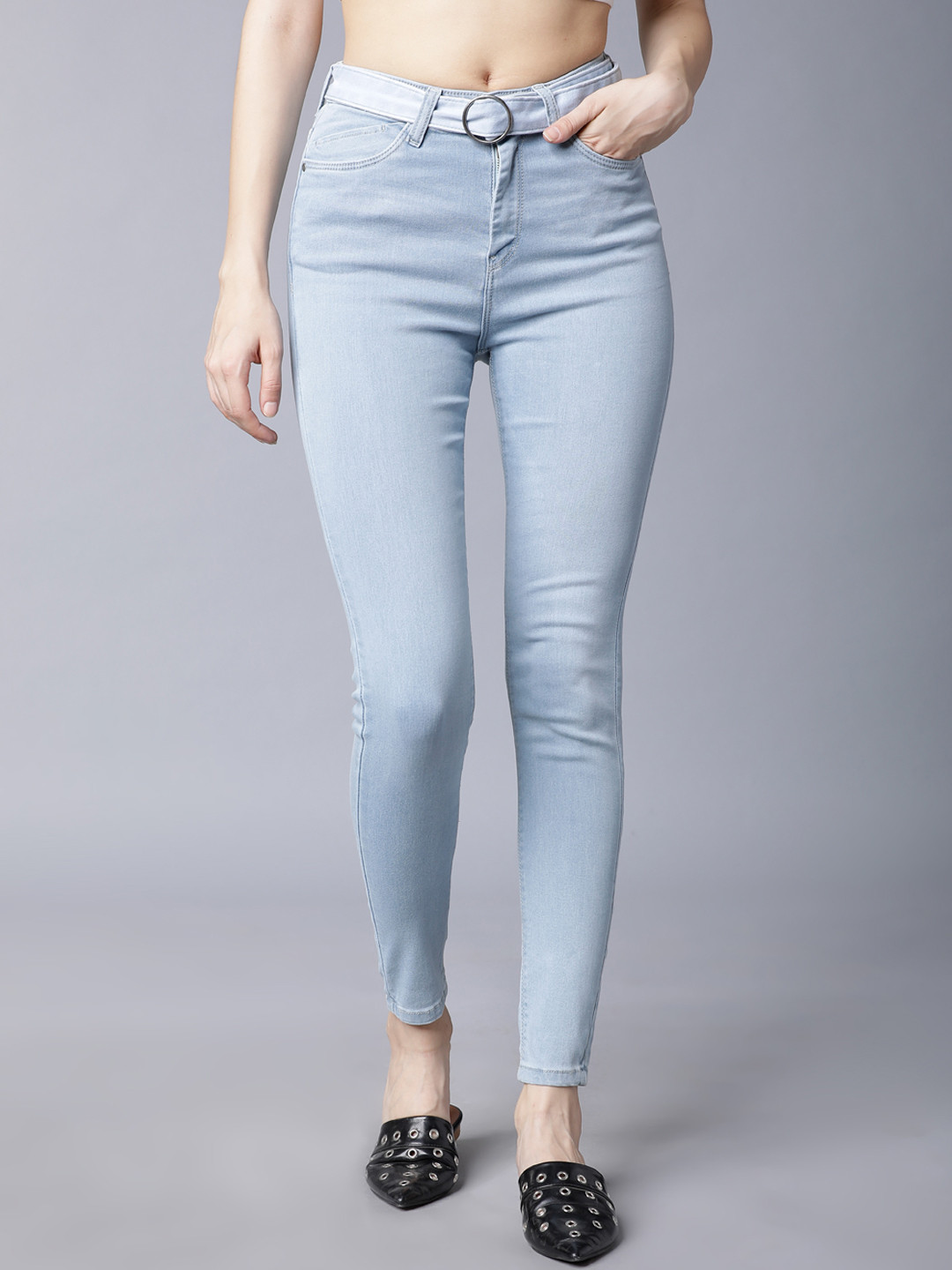

Tokyo Talkies Women Blue Super Skinny Fit Mid-Rise Clean Look Jeans