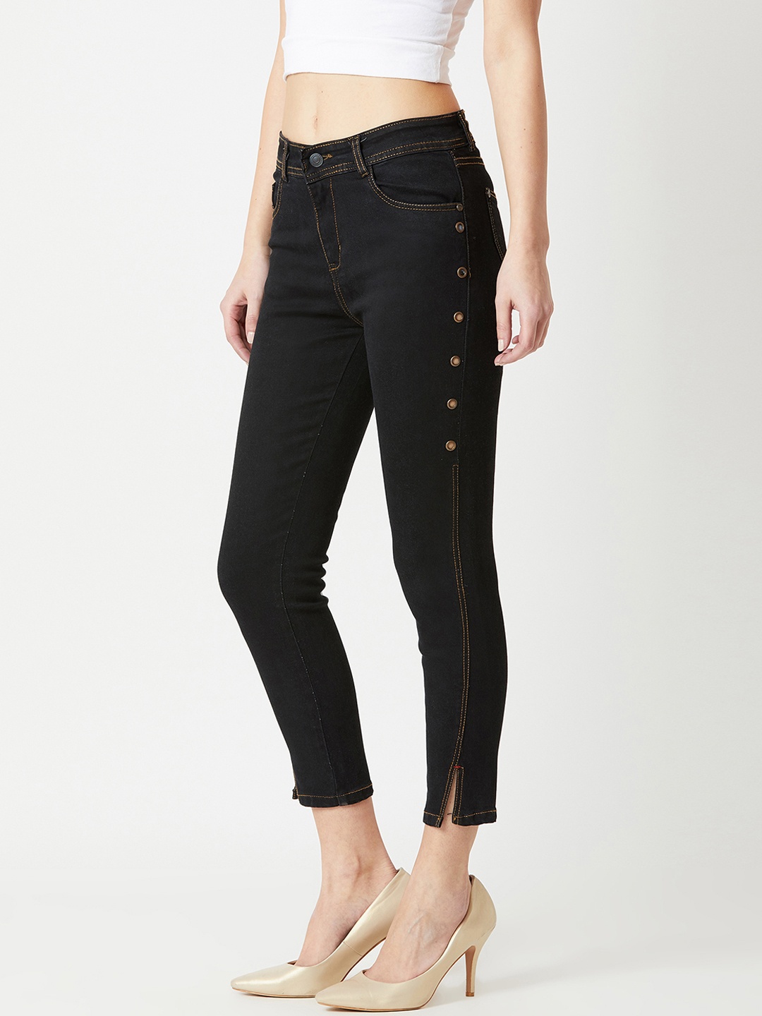 

Miss Chase Women Black Skinny Fit High-Rise Clean Look Jeans