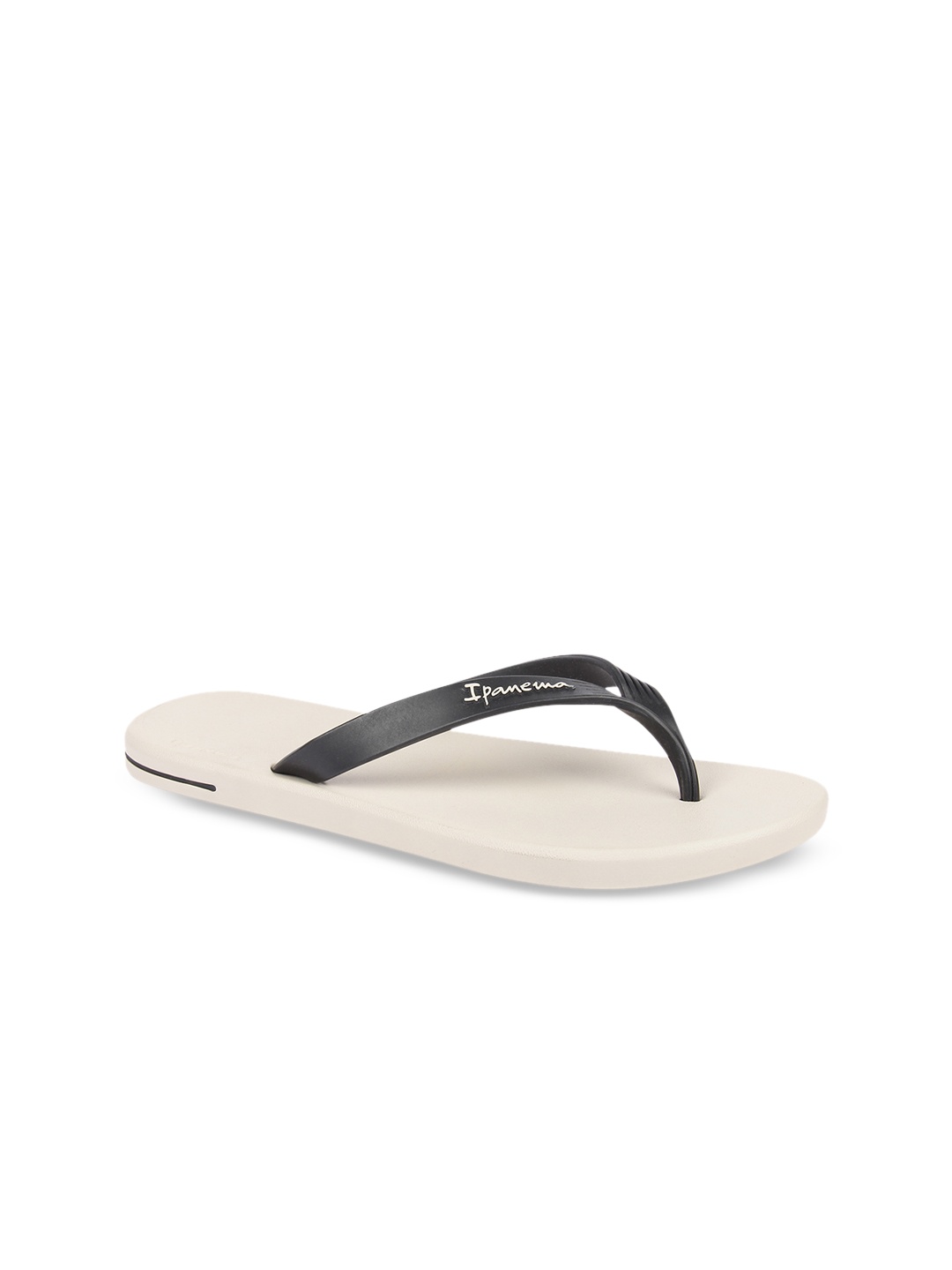 

iPanema Men Black & Beige Solid Thong Flip-Flops