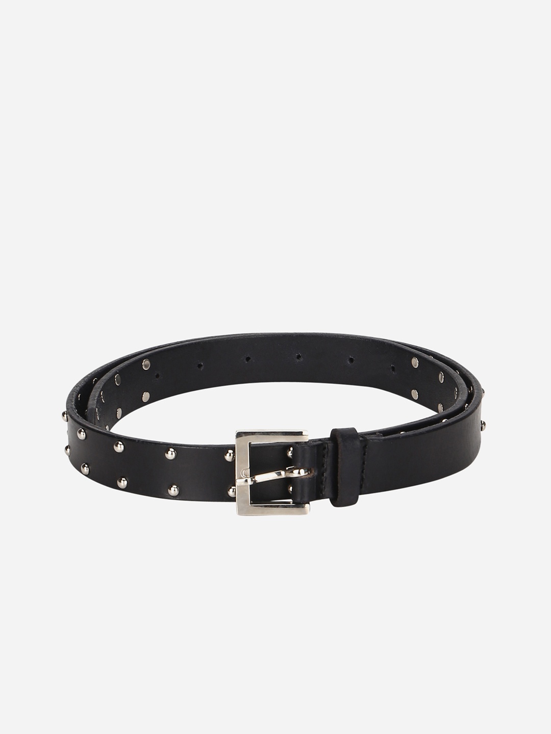 

Aditi Wasan Women Black Genuine Leather Embellished Belt