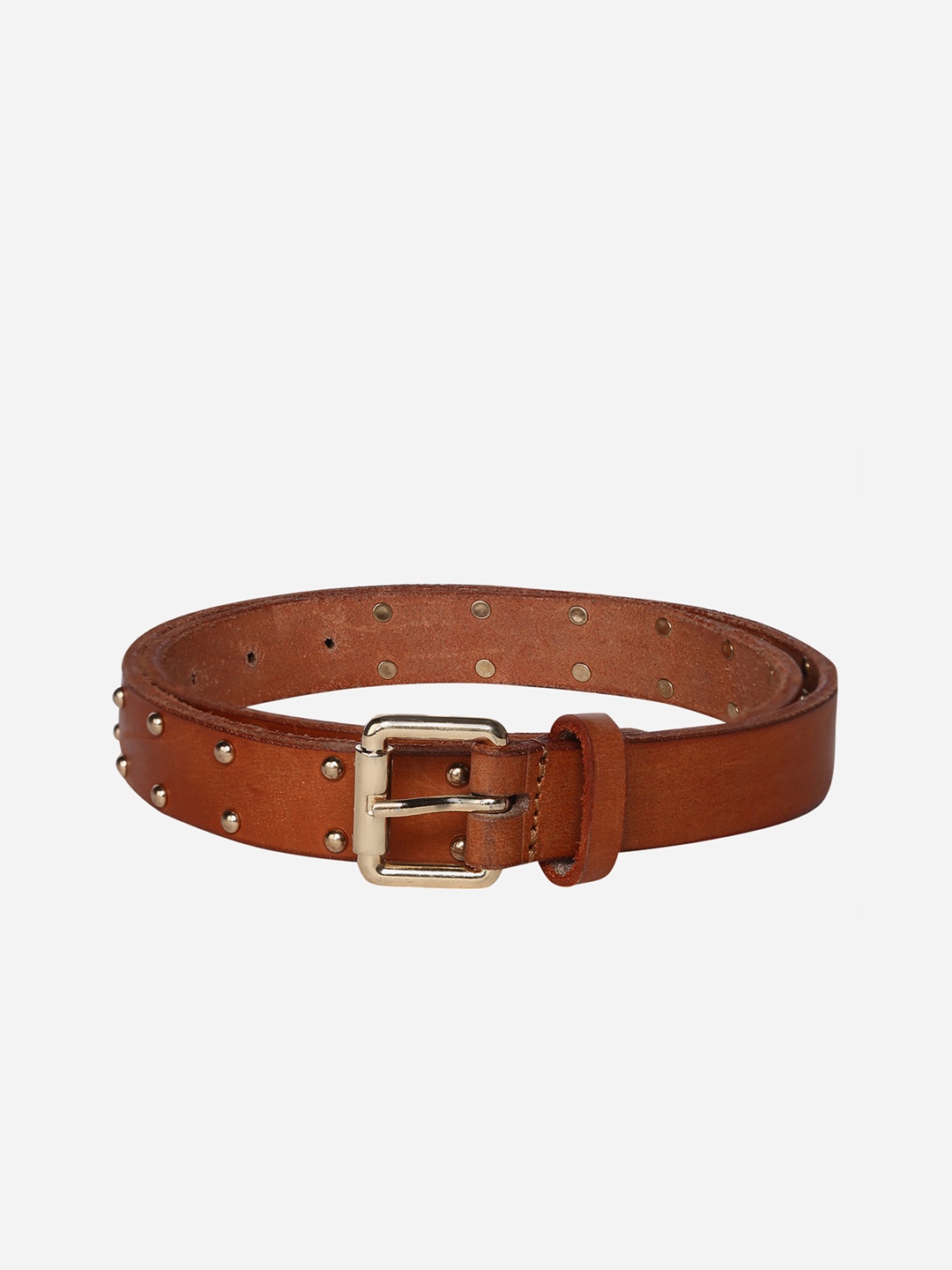 

Aditi Wasan Women Tan Solid Genuine Leather Belt