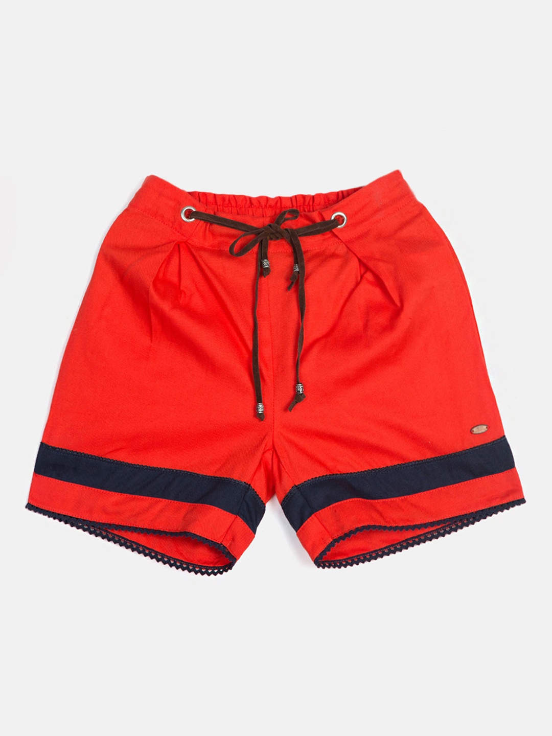 

Blue Giraffe Girls Red Solid Regular Fit Regular Shorts
