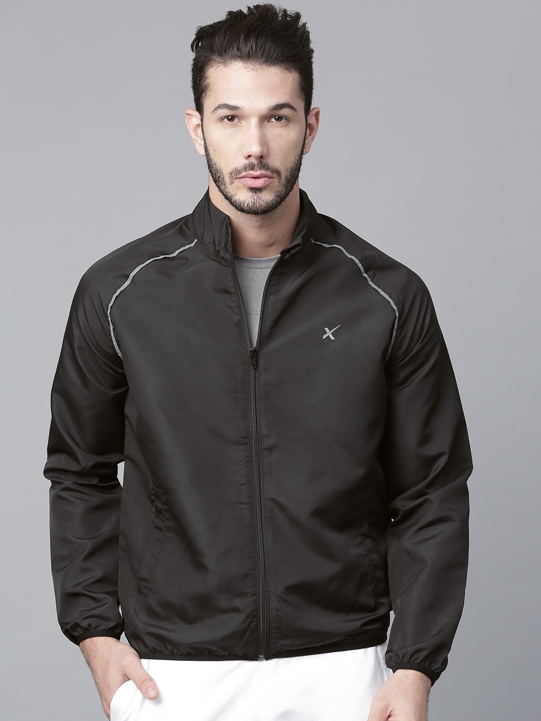 

HRX by Hrithik Roshan Men Black Running Solid Jacket