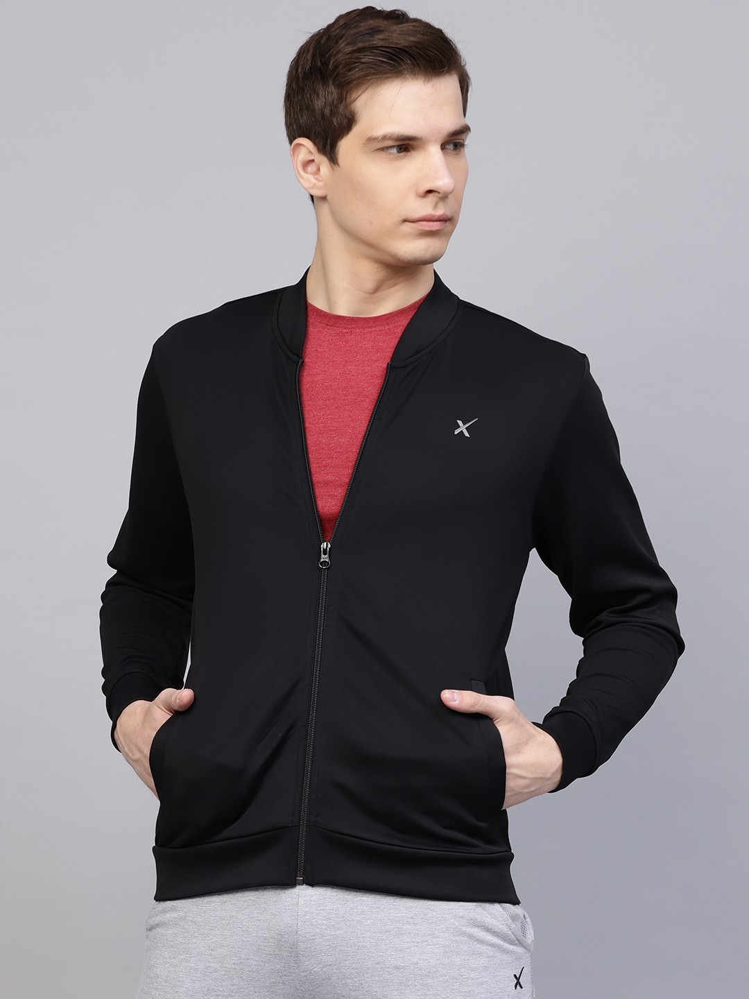 

HRX by Hrithik Roshan Men Black Training Rapid Dry Solid Sporty Jacket