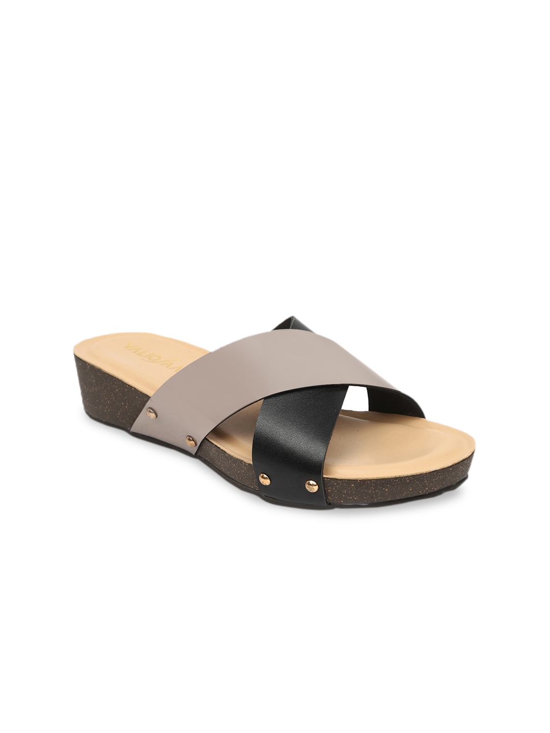 

VALIOSAA Women Black Colourblocked Sandals