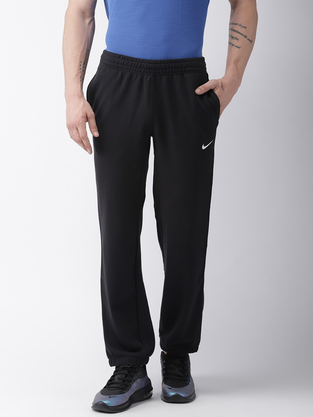 

Nike Men Black Solid AS CL FT CUFFED Track Pants