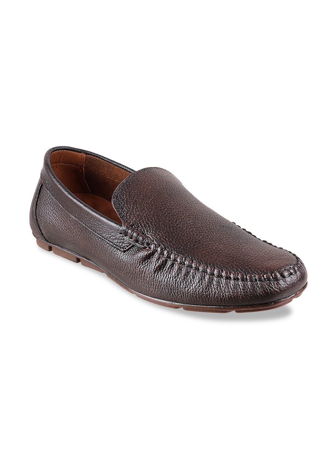 

Metro Men Brown Leather Loafers